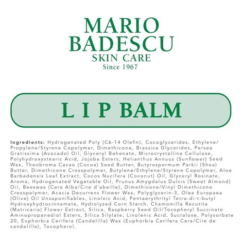 Mario Badescu Moisturizing Original Lip Balm for Dry Cracked Lips, Infused with Coconut Oil and Shea Butter, Ultra-Nourishing Lip Care Moisturizer for Soft, Smooth and Supple Lips, 3 Pack