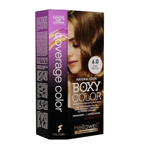Professional Coloring Kit - Permanent Hair Dye for Gray Coverage | 6.0 Dark Blonde + Revitalizing Shampoo & Conditioner