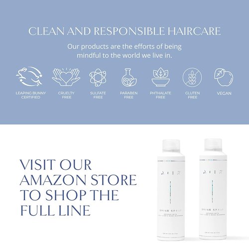 AIIR Shine Spray - Smoothing Spray for Glossy, Sleek Hair | Humidity & Frizz Shield, 6 oz