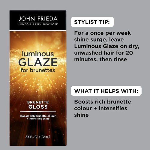 John Frieda Brilliant Brunette Hair Gloss - Enhance Rich Color & Boost Shine, 6.5 Oz