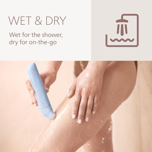 Philips Lady Shaver Series 6000 - Cordless Wet & Dry Electric Shaver | 3-Blade System for Legs & Body, 80 Min Runtime