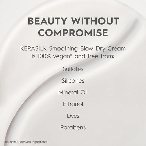 Kerasilk Smoothing Blow Dry Cream - Frizz Control & Heat Protection | Vegan & Sulfate Free, 150ml