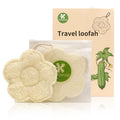 Travel Loofah Made from Real Egyptian Shower Loofah Spong Natural,Rough,Exfoliating,Quick-Drying,Lightweight,Rich Foam,Designed for Travel Convenient to Pack and Carry(2pack)