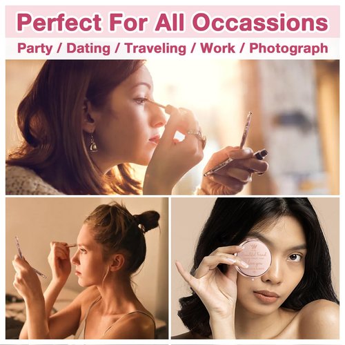 Best Friend Birthday Gifts Compact Mirror, To My Beautiful Friend Rose Gold Compact Mirror for Purses, Mini Pocket Mirror Gifts for Best Friend, Christmas Graduation Friendship Gifts for Women
