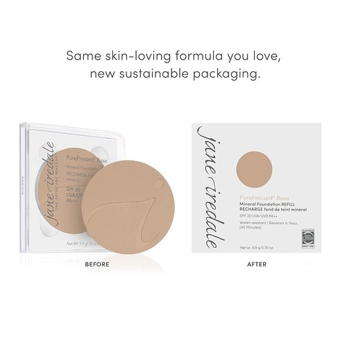 Jane Iredale PurePressed Base Mineral Foundation Compact Set - Semi Matte Pressed Powder with SPF | Talc-Free, Vegan, Cruelty-Free