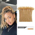 Dreadlock Extensions Human Hair 0.6cm Width 8 Inch 20 Strands, 100% Human Hair Loc Extensions, Full Handmade Locs Extensions for Men/Women, Can be Dyed Soft Dreads, #27 Blond