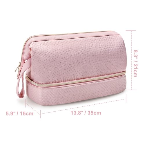 Fasrom Travel Case Compatible with Shark Flexstyle Hair Dryer, Wide-open Hair Tools Bag Compatible with Dyson Airwrap Attachments Storage for Women Travel Essentials, Pink (Patent Design, Bag Only)