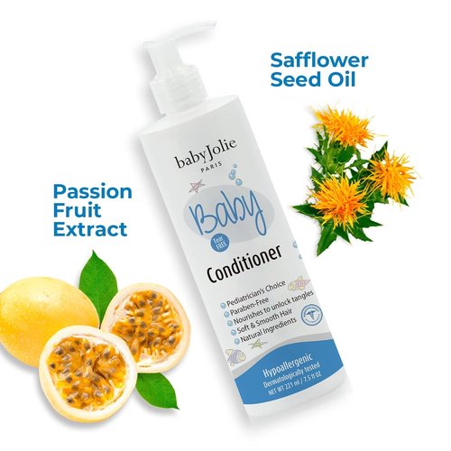 Baby Jolie Baby Hair Conditioner - Tear-Free Detangling Formula with Shea Butter & Botanical Oils | 7.5oz (221ml)