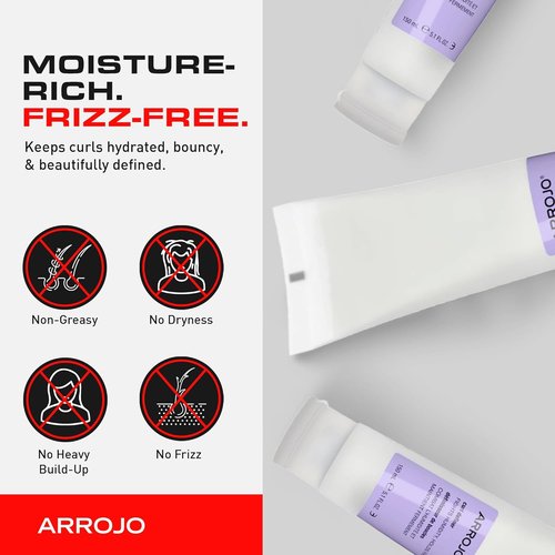 Arrojo Curl Defining Gel - Moisture-Rich, Firm Hold for Wavy & Curly Hair | Paraben-Free & Cruelty-Free