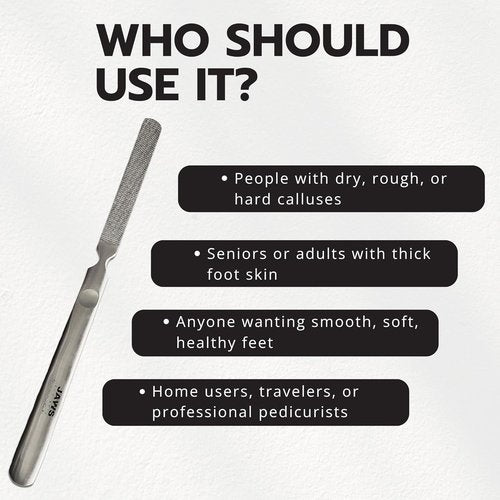 Jaws Podiatry Callus Grater - Surgical Grade Stainless Steel for Efficient Callus Removal | Ergonomic Handle