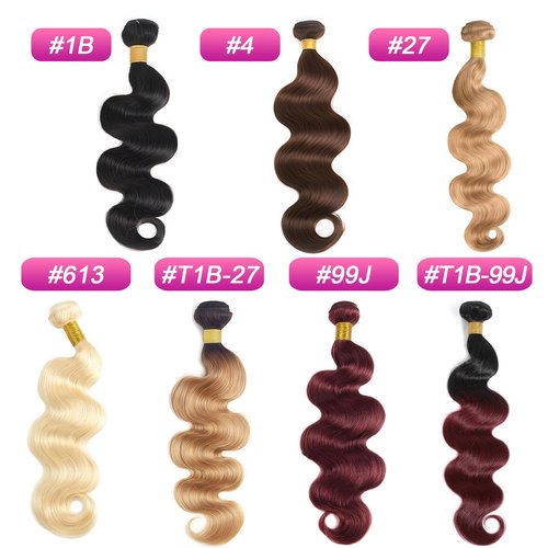 LUMWAV T1B/99J Straight Human Hair Bundles 10 12 14 Inch 3 Bundles Brazilian Virgin Remy Hair Extensions Ombre Burgundy Red Double Weft Weave for Black Women
