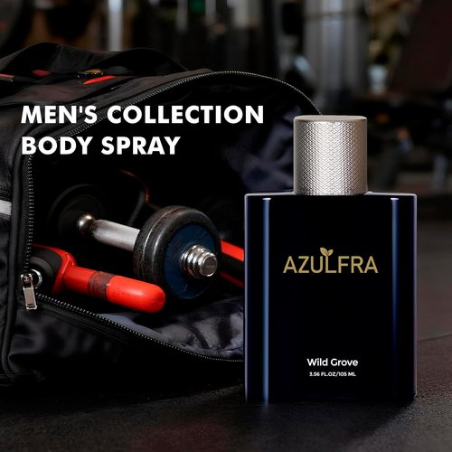Azulfra Deodorizing Body Spray for Men - Long-Lasting Fragrance Mist with Lemon, Lavender & Vanilla | 3.56 Fl. Oz.