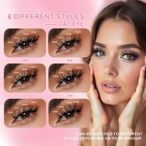 SY SHUYING Lash Extension Kit DIY Lash Clusters 10-16mm 112pcs Individual Lashes Clusters Soft Thin Band Natural Volume Eyelash Extension with Lash Bond and Remover, Lash Tweezers for Self Use 34#