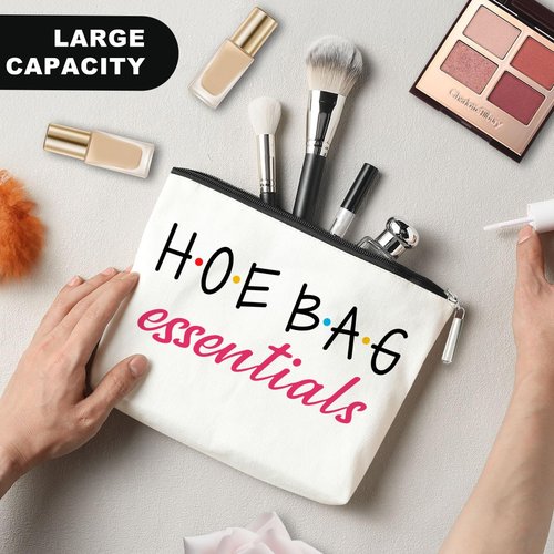 Hoe bag Tote Bag Funny Gifts for Women, Friends Hostess Gift Ideas Cool Gifts for Women, Girls Weekend Overnight Fun Makeup Travel Bag Girls Birthday Gift Ideas Gag gifts