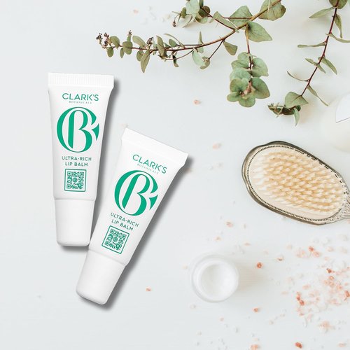 Clark's Botanicals Mini Ultra Rich Lip Balm - Plumping Moisturizer with Collagen & Shea | Mango & Avocado Butter, 0.14 fl oz (Pack of 2)