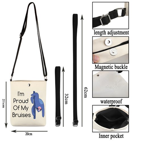 G2TUP Pole Dancing Lover Gift I'm Proud Of My Bruises Sloth Pole Dance Makeup Bag Zipper Travel Bag (Proud Of My Bruises X)