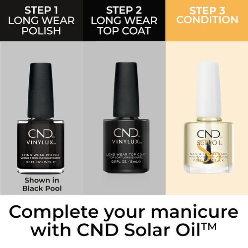 CND Vinylux Black Nail Polish - Gel-Like Shine & Chip Resistant Formula | 0.5 Fl Oz