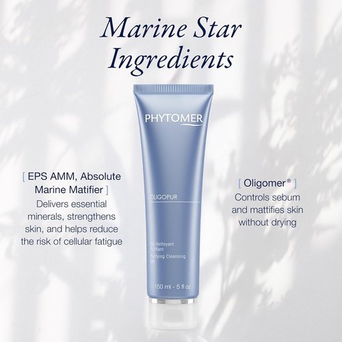 Phytomer Oligopur Purifying Cleansing Gel - Energizing Face Wash for Balanced Skin | Natural Ingredients | 150ml