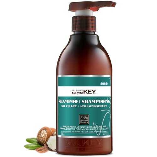 Saryna Key No Yellow Shampoo - Purple Toning for Blonde & Gray Hair | Hydrating Color Care (300ml)