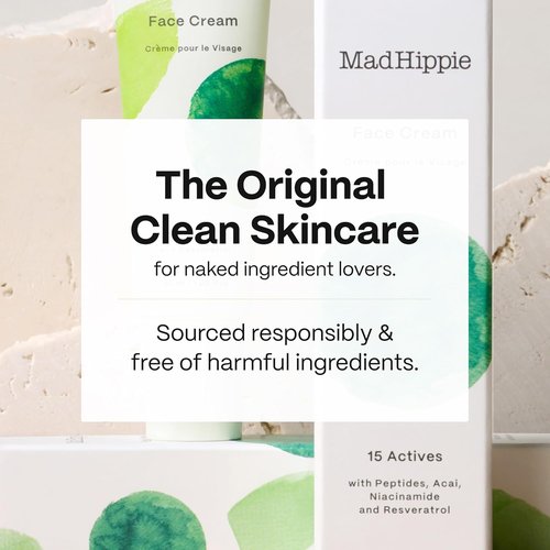 Mad Hippie Face Cream - Age-Defying Moisturizer with Niacinamide & Peptides | 1.02 Oz