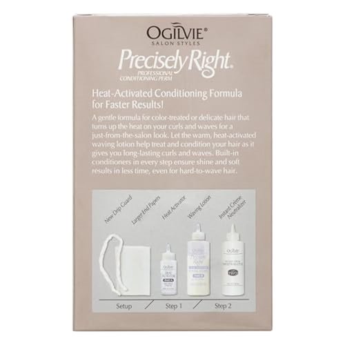 Ogilvie Salon Styles Professional Conditioning Perm Kit - Perfect for Color-Treated & Delicate Hair - 1 Application