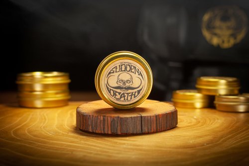 Mustache Wax Strong Hold Grooming For Men | Sudden Death Moustache & Beard Wax 1oz Tin | Perfect For Handlebar Mustaches By Death Grip | No Heat Source Required