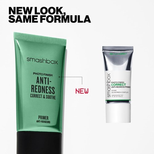 Smashbox Photo Finish Anti-Redness Correct Primer - Instantly Neutralizes Redness & Soothes Skin with Algae, Rose + Mushroom Extracts