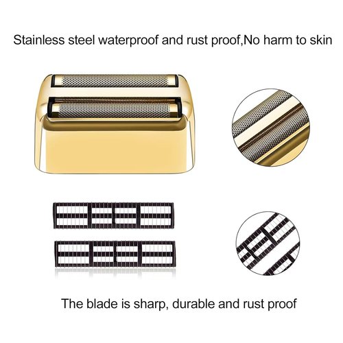 BaBylissPRO Replacement Foil & Cutters - 3 Pack for FXFS2 Double Foil Shaver | Gold Finish