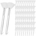 60 Pcs Fan Facial Brushes Fan Mask Soft Facial Applicator Brushes Acid Brush Cosmetic Makeup Blush Applicator Tools for Esthetician Eyeshadow Peel Mud Cream(White)