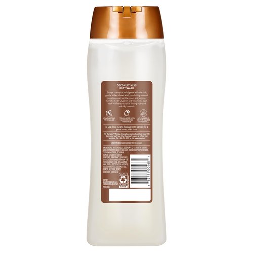 Suave Moisturizing Body Wash Women, Coconut Kiss with Vitamin E and Aloe Extracts, No Parabens, No Phthalates, 18 Oz (Pack of 6)