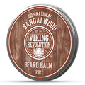 Viking Revolution Sandalwood Beard Balm - Beard Butter with Argan Oil, Beard Softener for Men with Jojoba Oil - Beard Moisturizer for Men with Beeswax - Beard Wax for Men (2oz, 1 Pack)