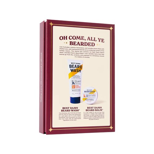Duke Cannon Whisker Wonderland Beard Care Gift Set – Beard Wash + Beard & Face Lotion – Holiday Kit for Men – Barley & Wheat Protein – Vitamin B & E – Light Citrus Scent – Grooming Gift