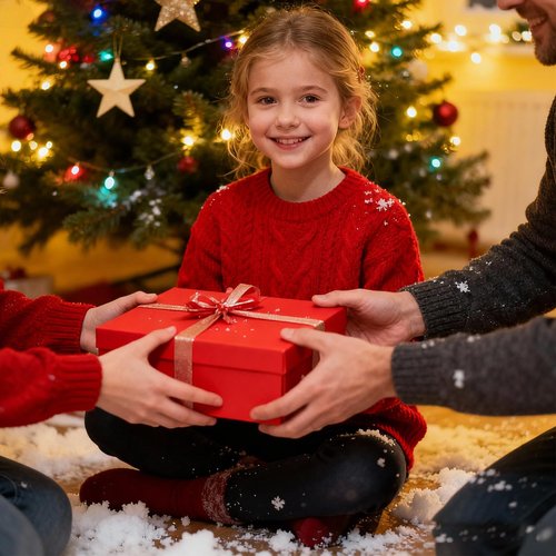 144Pcs Christmas Kids Press on Nails Children Girls Press on Short Artificial Fake Nails No fading Stable Cute Pre Glue Full Cover Acrylic Nail Tip Kit Gift for Kids Nail Decoration (Christmas)