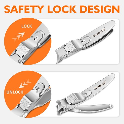 Slanted Nail Clippers for Men Thick Ingrown Nails, Large Toenail Clippers for Seniors with Wide Jaw Opening, Heavy Duty Long Handled Nail Cutter