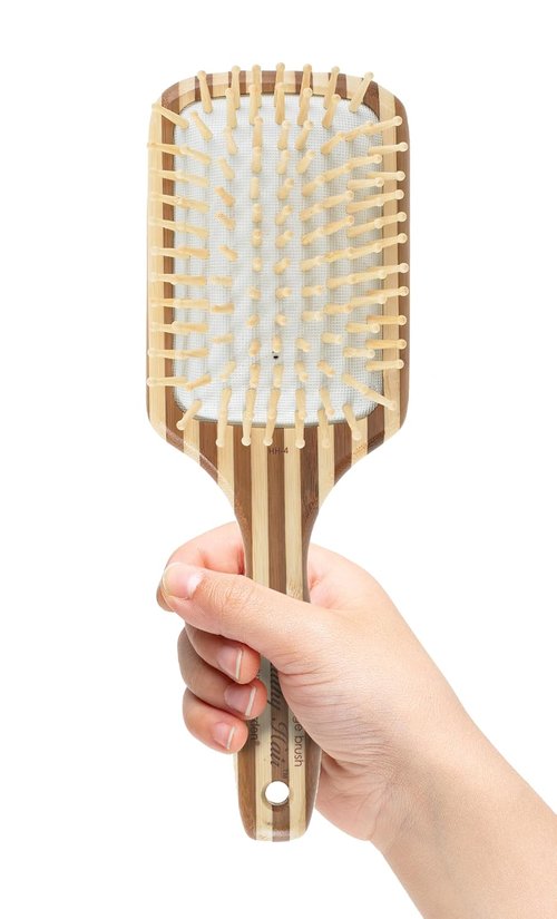Olivia Garden Bamboo Ionic Massage Hair Brush - Eco-Friendly Design | Large Paddle Size