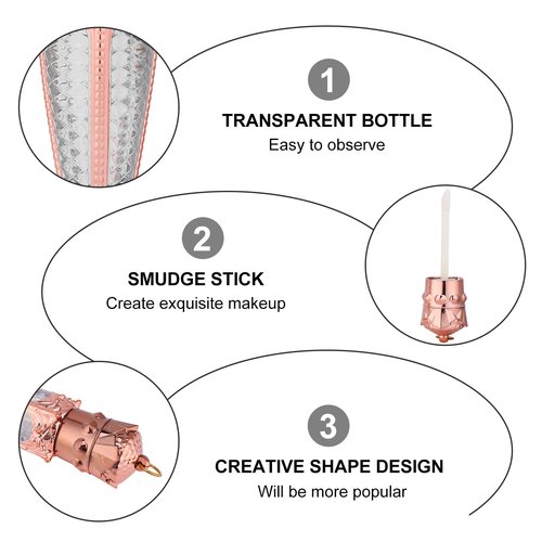 FRCOLOR Refillable Lip Gloss Tubes Set 10Pcs Radish Design Compact Empty Lip Balm Containers Leak-Proof Diy Portable Makeup Accessories