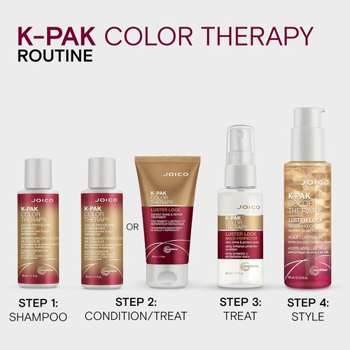 Joico K-PAK Color Therapy Luster Lock Treatment - Instant Shine & Repair for Color-Treated Hair | Boost Vibrancy with Keratin & Argan Oil