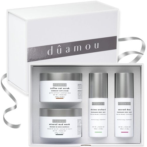 dûamou IV01 Gift Set For Women - Luxury Rejuvenating Pampering Self-care Skincare Set | Premium Gift Box with 4 Full-Size Products, Perfect Gifts for Women