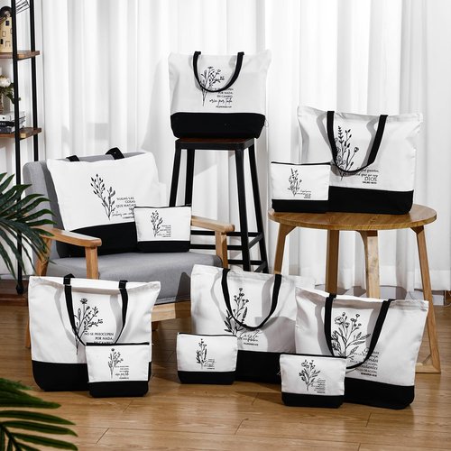 Abbylike 20 Pcs Christian Easter Gift Bags Set Faith Inspirational Tote Bag Religious Makeup Bag Gifts for Wife Mom Women(Boho Spanish)