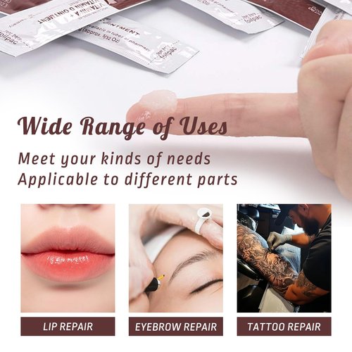 Anghie 50 Pack Tattoo Aftercare Scar Repair Gel Cream, Vitamin A & D Enriched Gel, Scar Reduction & Moisturizing Promote Skin Healing, Professional Use for Tattoo Recovery Skin Healing