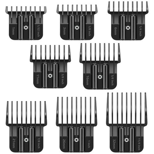 BaBylissPRO Premium Trimmer Guards - Replacement Set with Metal Spring Clip | Fits FX787 & FX726, 1/32-5/4 Inch