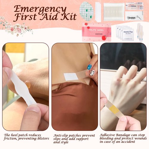 AIERSA 55pcs Bride Emergency Kit for Wedding Day Items, Wedding Must-Have Essentials for Bride, Women Mini Travel Survival Kit for Gifts
