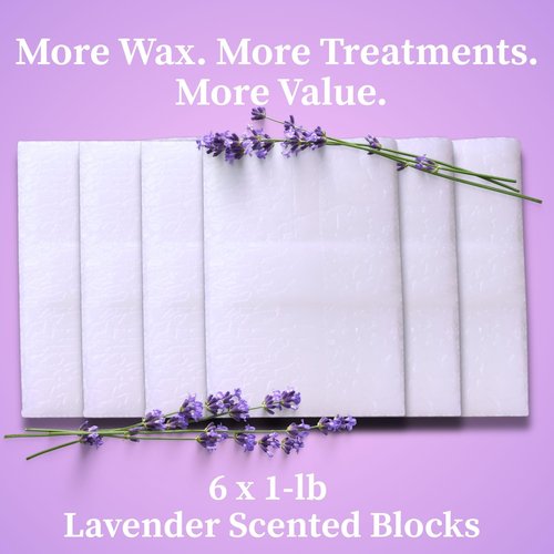 Performa Paraffin Wax Refill, Lavender Scented Blocks, 6 Lbs, Paraffin Bath Wax, Medical Grade Paraffin Wax Refill for Paraffin Bath, Good for Hands and Feet, Case of (6) 1 Lb Blocks