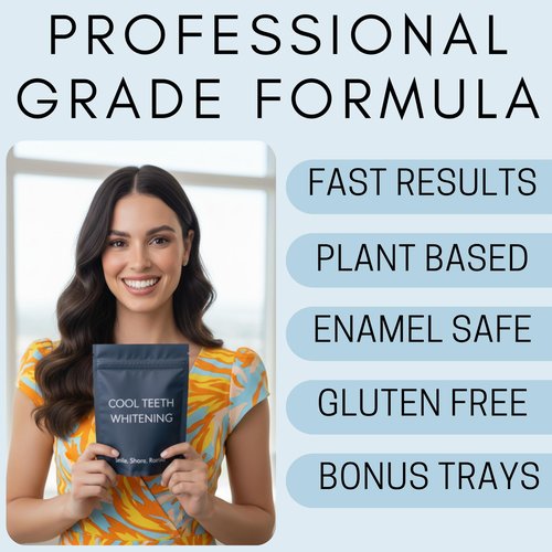 Teeth Whitening Gel for Trays – Pro Strength 44% Carbamide Peroxide, 5 Syringes (50 Uses) + 2 Trays, Enamel Safe Teeth Whitener, Removes Coffee, Wine & Tobacco Stains, at-Home Pro Whitening Kit