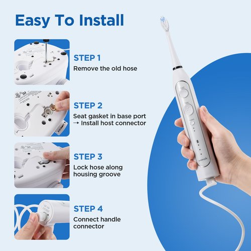 Replacemet Hose Fit for Waterpik Sonic-Fusion SF-01/02/03/04, Replacement Parts for Water pik Accessories, 1Pack