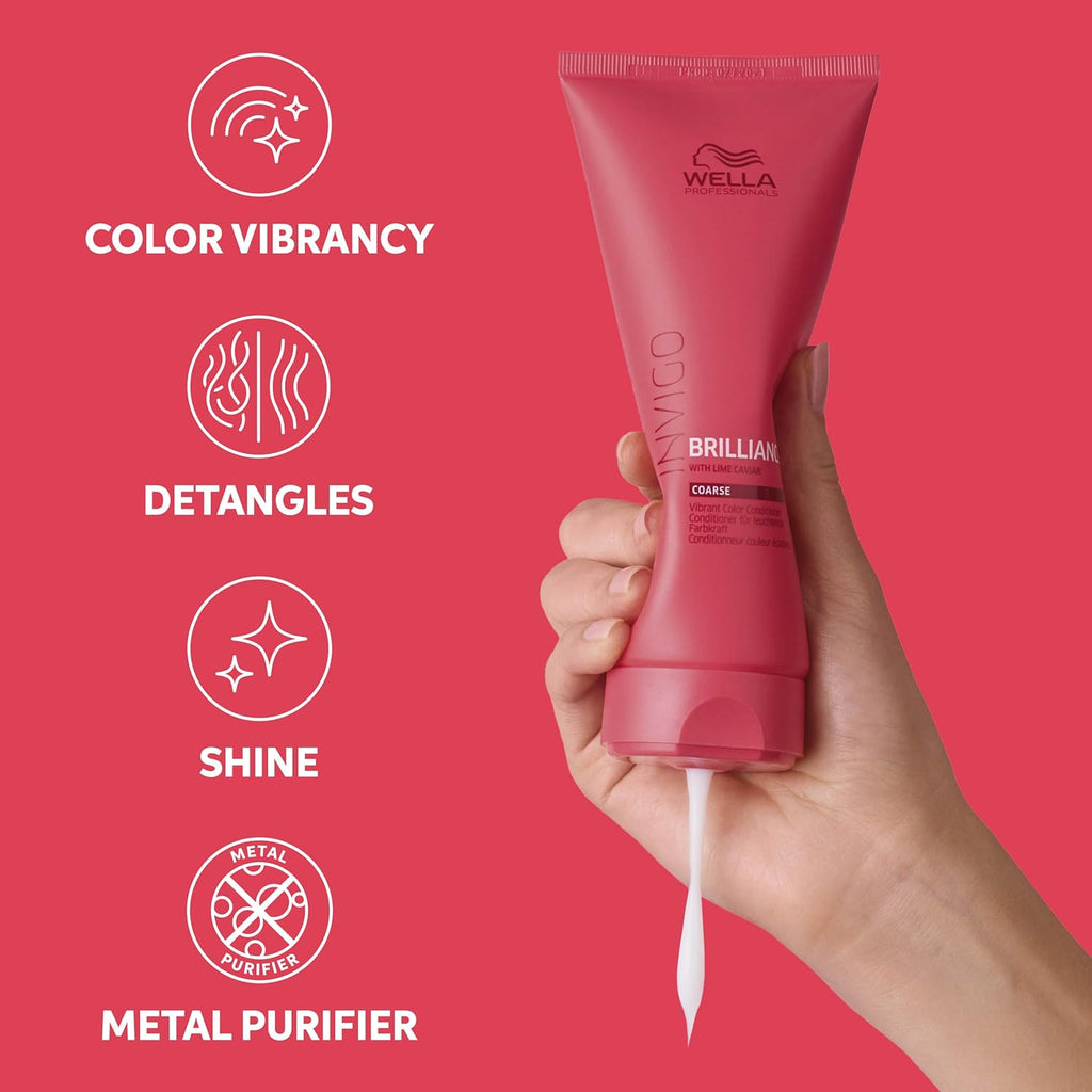 Wella Professionals Invigo Brilliance Conditioner - Intense Color Protection for Coarse Hair