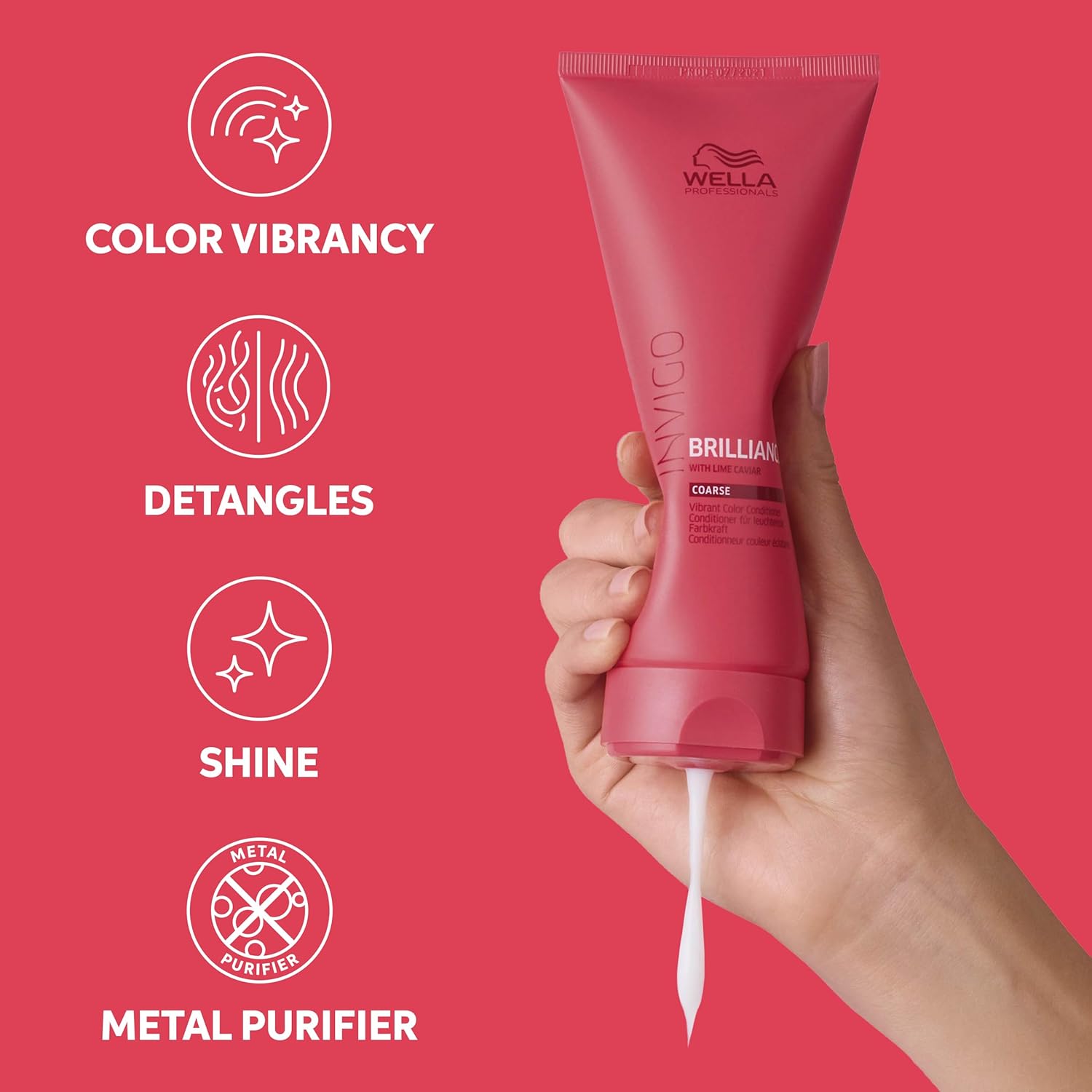 Wella Professionals Invigo Brilliance Conditioner - Intense Color Protection for Coarse Hair