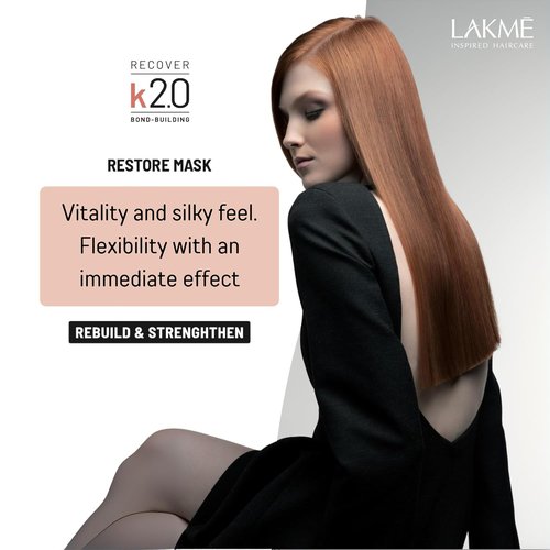 Lakmé K2.0 Deep Hydration Hair Mask - Strengthens & Restores Damaged Hair, 8.45 Fl Oz