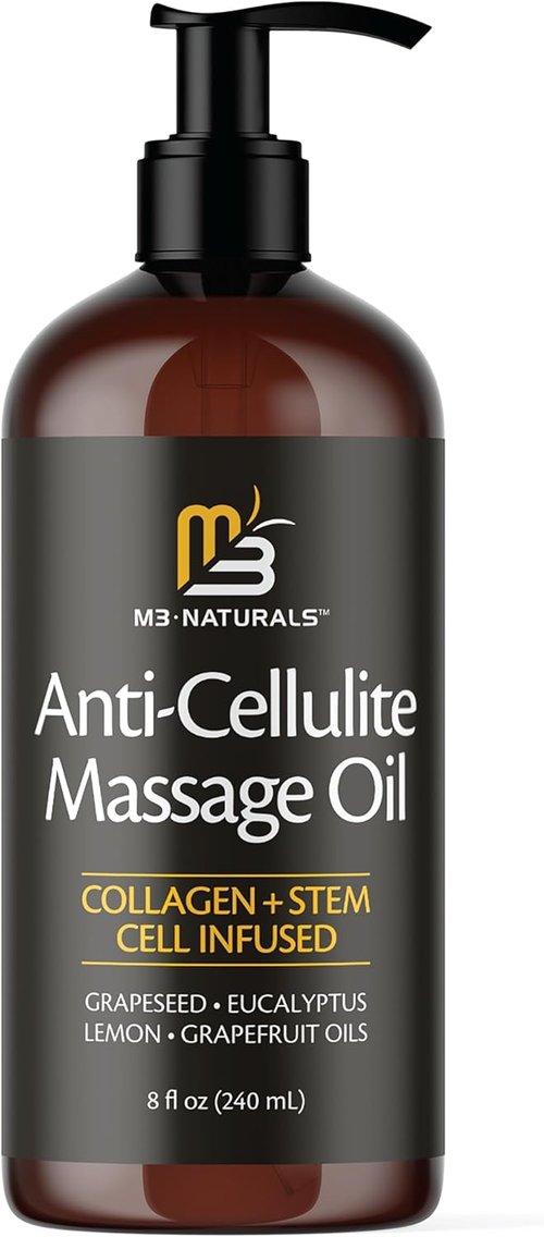 M3 Firming Body Massage Oil - Collagen & Stem Cell Formula for Smooth Skin Texture | 8 Fl Oz