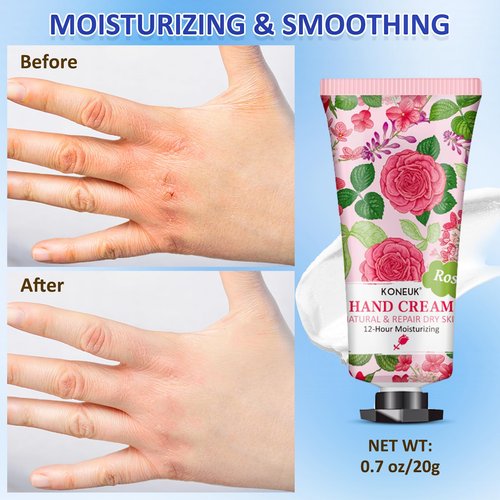 KONEUK 16 Pack Hand Cream Gifts Set, Bulk Hand Lotion Travel Size for Dry Cracked Hands, Hand Cream for Easter Basket Stuffers, Teacher Appreciation Gifts, Mothers Day Gifts and Bridal Shower Gifts